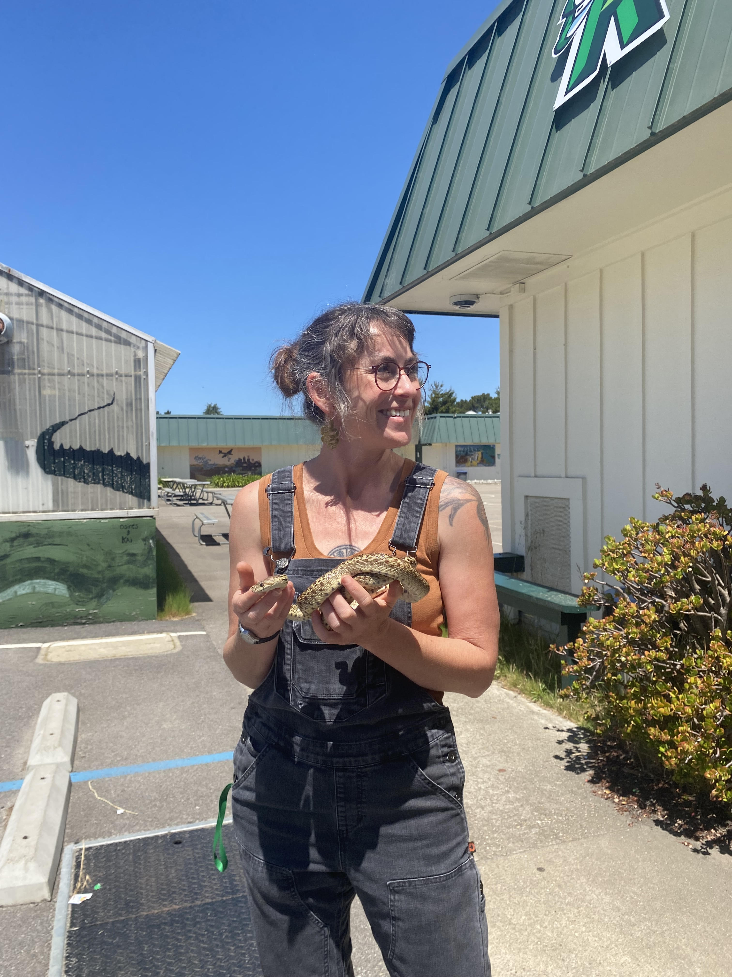 Ms. Stonebloom; science teacher plus she takes care of garden and greenhouse